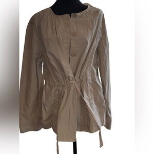 Liz Claiborne Safari khaki lightweight Floral embroidered jacket size 2X